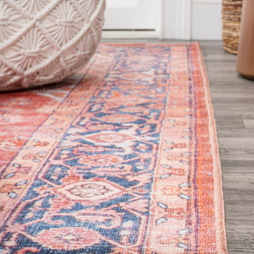 Maris Ornate Medallion Washable Area Rug